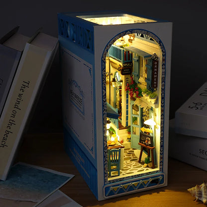1Pc,Diy Book Nook Kit,Assembly Model Kit,Bookshelf Decor,Home Decor Micro Model,The Perfect Gift for Teenagers and Adults