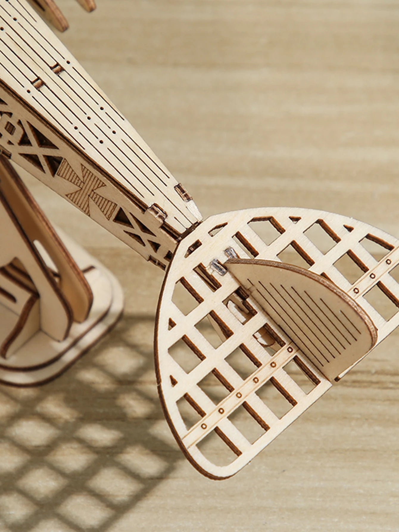 3D Wooden Puzzle Wood DIY Craft Bi-Plane Model Kits Handmade Gifts