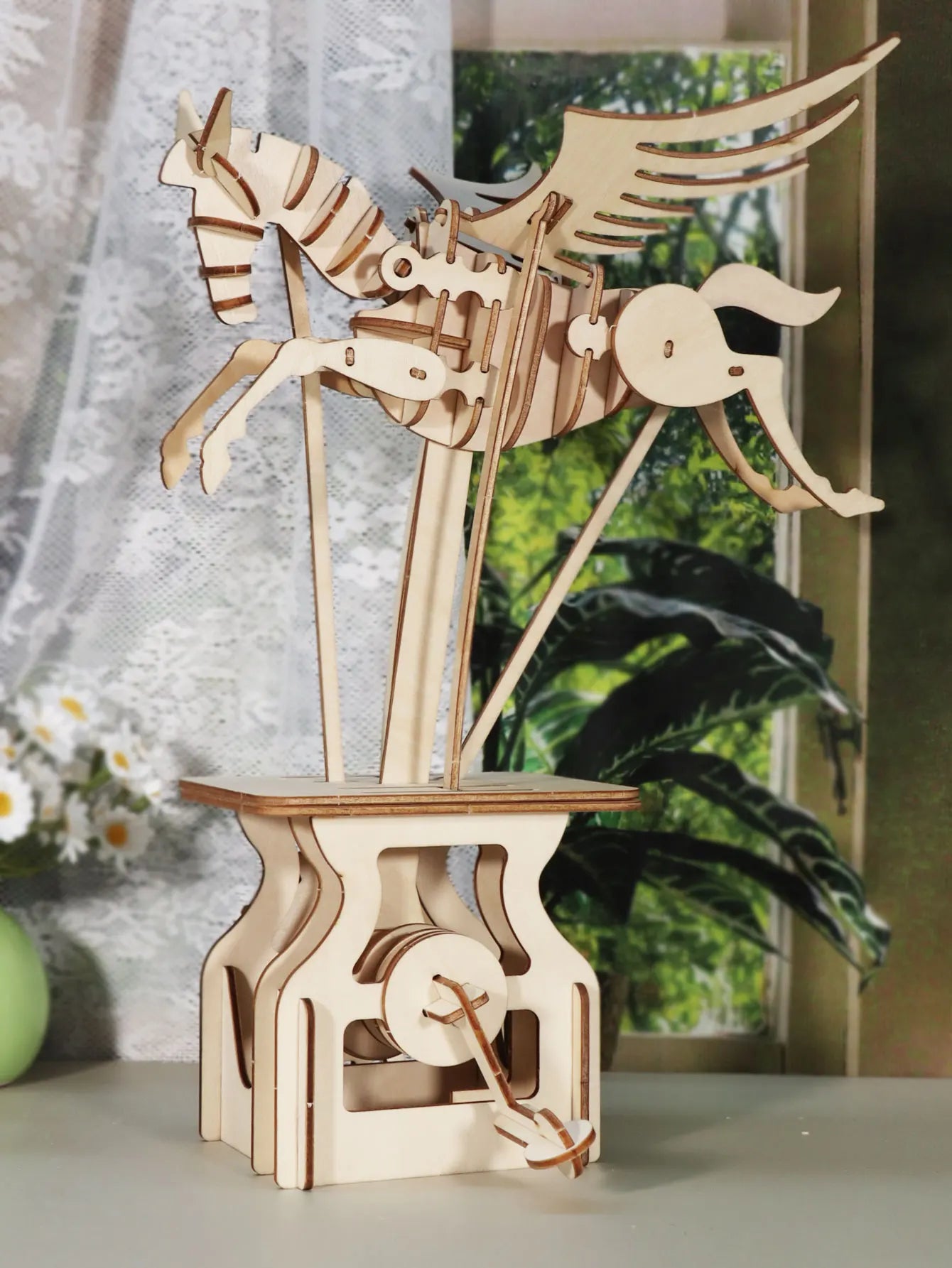 3D Wooden Puzzle Pegasus Diy Handmade Crafts Assembly Model Kits Creative Decoration Birthday and Christmas Gifts