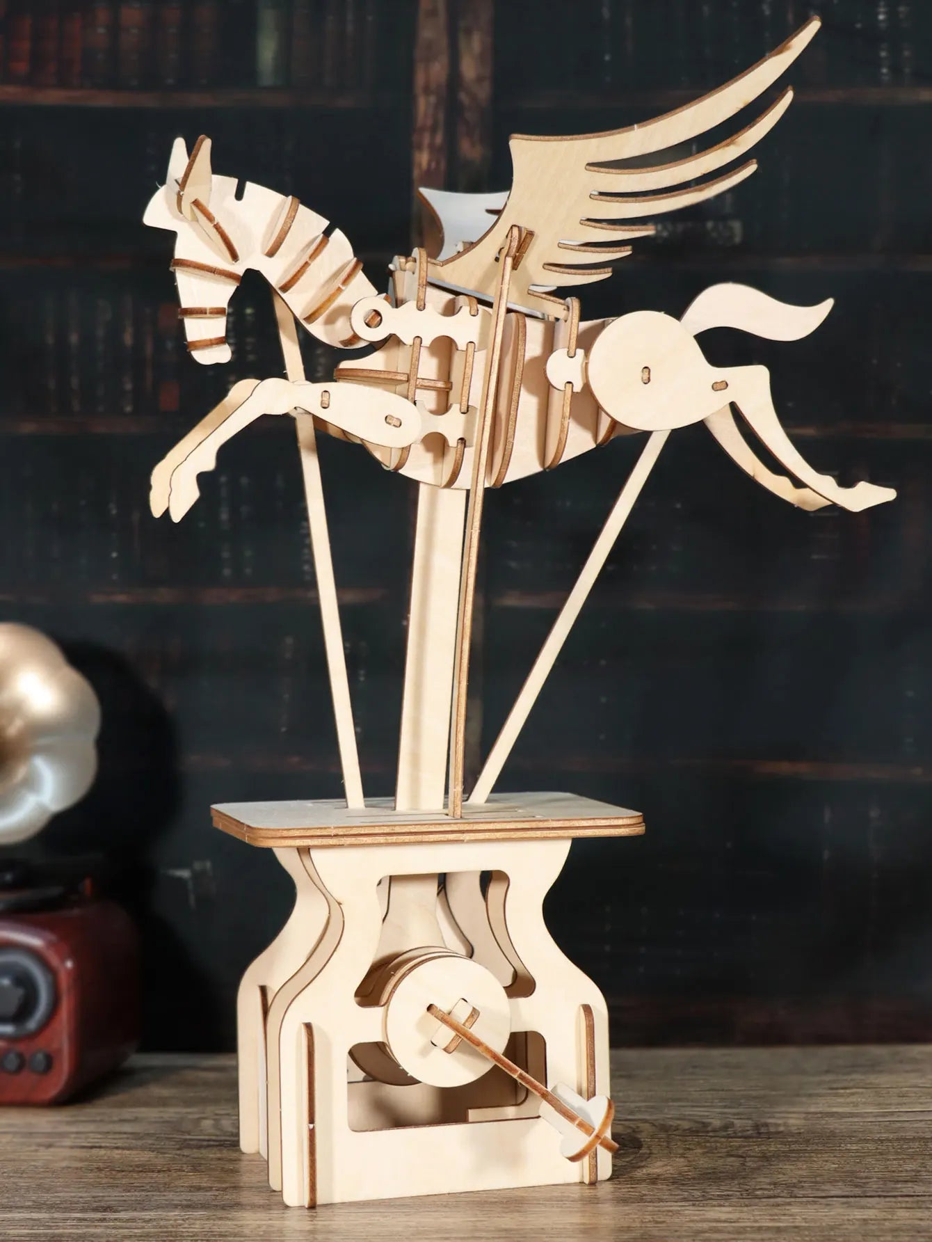 3D Wooden Puzzle Pegasus Diy Handmade Crafts Assembly Model Kits Creative Decoration Birthday and Christmas Gifts