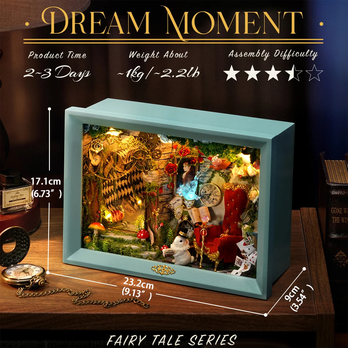 Photo Frame Decoration Set, 3D Puzzle Assembly Building Model DIY Handmade Toy Micro House Set, Room Bedroom Decoration