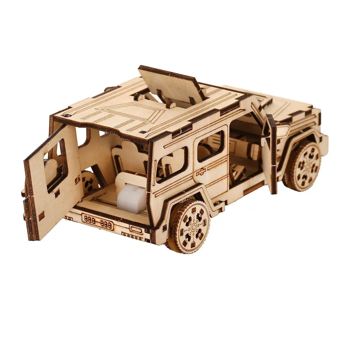 SUV 3D Car Wooden Puzzle, Scale Model,Diy Model Kit, Handcraft Gift,Home Decoration,Mechanical Model Kit, Building Toy
