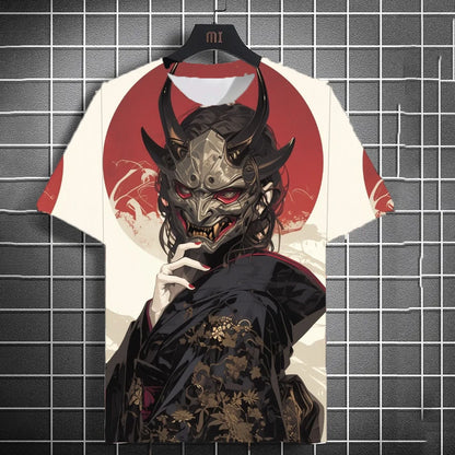 Japanese Style Samurai Katana Girl T-Shirts 3D Print Personality Anime T Shirt Men/Women Short Sleeve Top Fashion Men'S Clothes