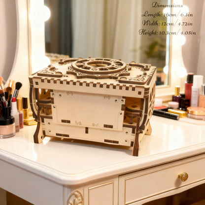 3D Wooden Musical Jewellery Box Model Toy Puzzle DIY Wooden Puzzle Assembly Educational Birthday Gift Valentine'S Day Gift