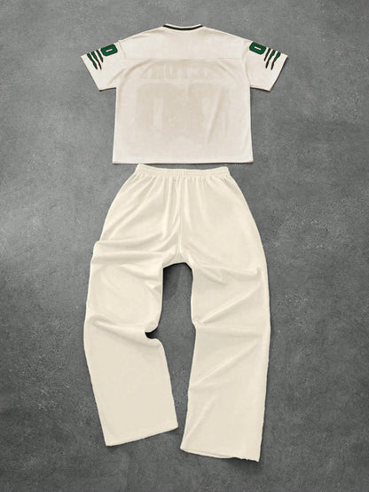 2026 Summer Men'S and Women'S Short Sleeved Pants 2-Piece Set with Letter Printing Simple Quick Drying T-Shirt Pants Casual Set