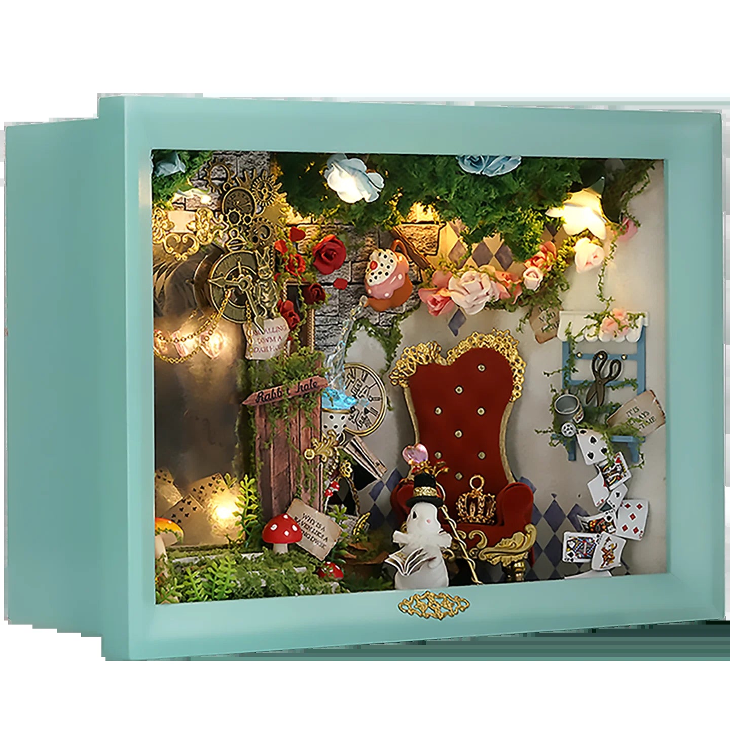 Photo Frame Decoration Set, 3D Puzzle Assembly Building Model DIY Handmade Toy Micro House Set, Room Bedroom Decoration