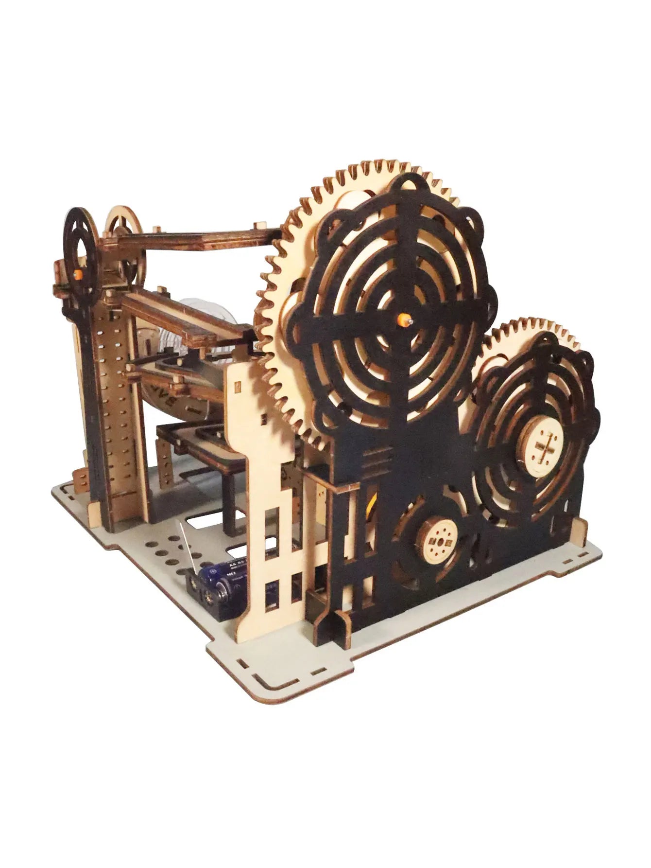 Electric 3D Wooden Puzzles Marble Run Model Kits Brain Teaser Puzzle DIY Handmade Christmas Gift