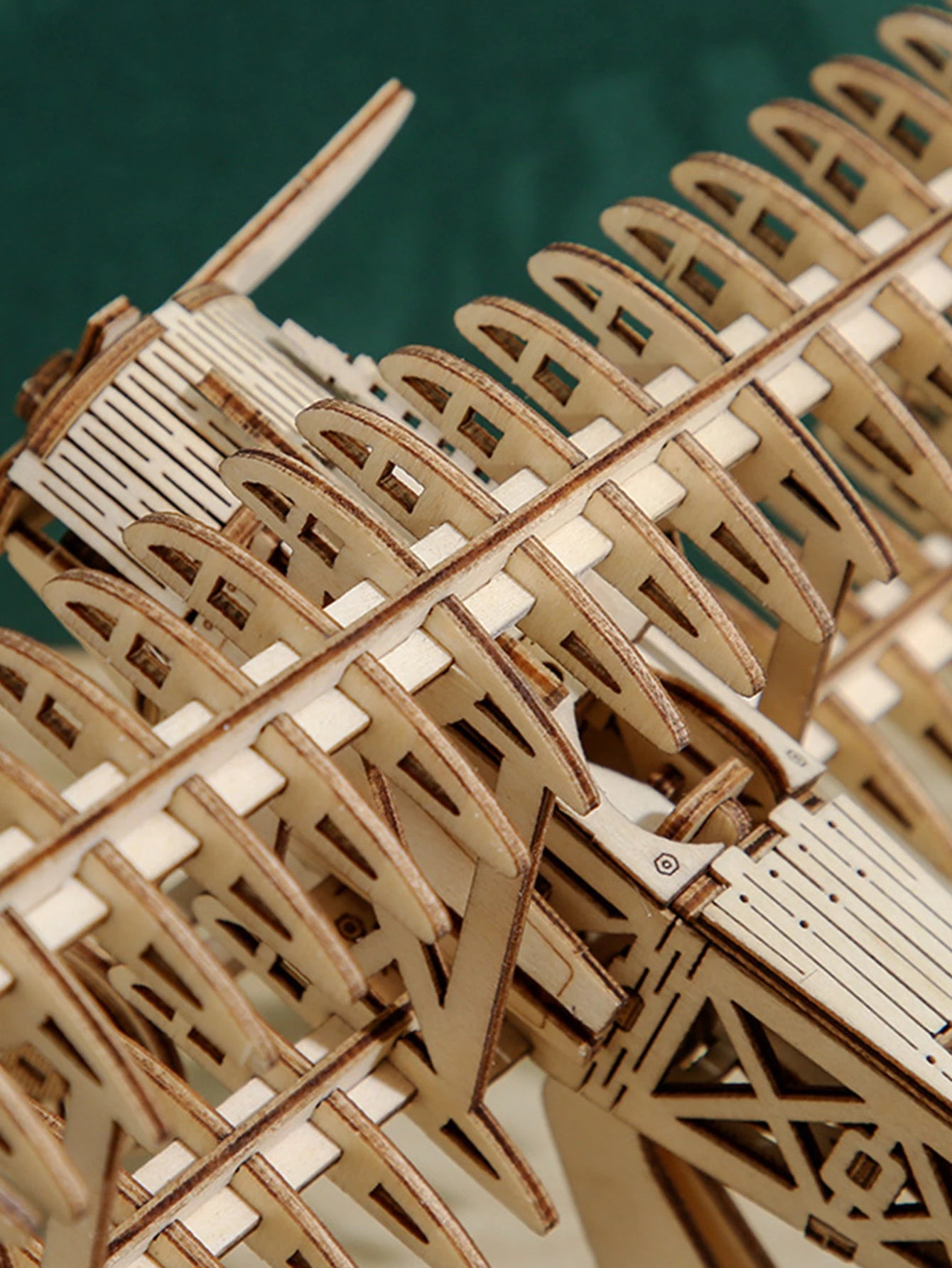 3D Wooden Puzzle Wood DIY Craft Bi-Plane Model Kits Handmade Gifts
