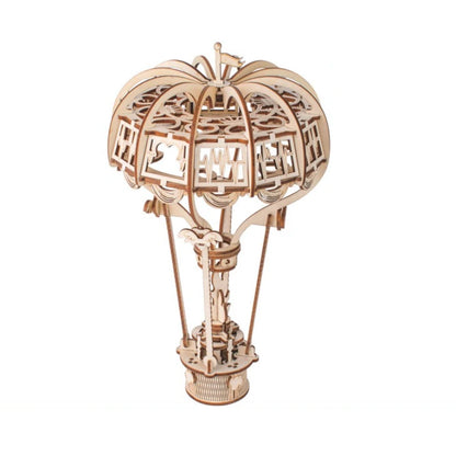 3D Hot Air Balloon Wooden Puzzle New Wooden 3D Stereoscopic Panel Insect Series Large 2-Piece Handmade Model Gift Enlightenment