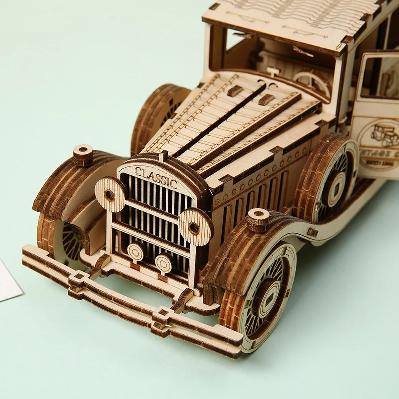 3D Wooden Jigsaw Puzzles, Vintage Car Models, Wooden DIY Crafts, Creative Jigsaw Puzzles, Holiday and Birthday Gifts, Toys, And