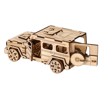 SUV 3D Car Wooden Puzzle, Scale Model,Diy Model Kit, Handcraft Gift,Home Decoration,Mechanical Model Kit, Building Toy