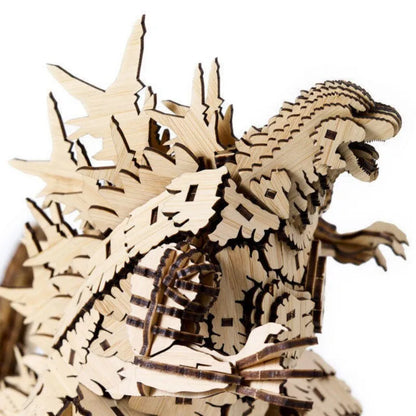 3D Wooden Puzzle King of Monsters, DIY Wooden Blocks Assembly Kit for Adult Collectors, Creative Desktop Decoration Gift