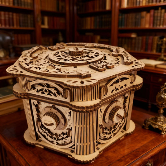 DIY Wooden Jewellery Box Model Kit 3D Puzzle Construction Fun Set Wooden Building Blocks the Perfect Gift Festive Gift