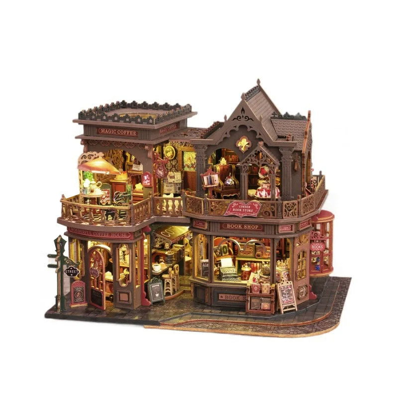 New DIY Big Doll House Case Wooden Miniature Furniture Dollhouse Handmade Model Assembly Toys for Children Girls Birthday Gifts