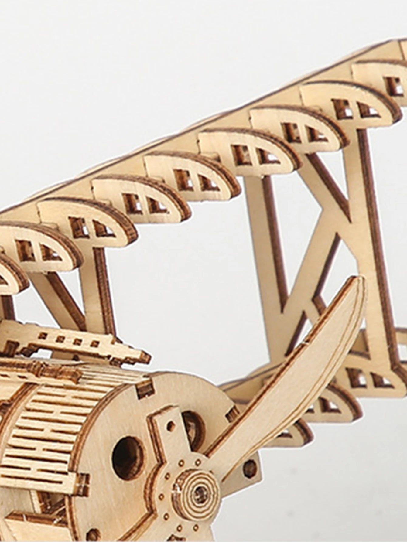3D Wooden Puzzle Wood DIY Craft Bi-Plane Model Kits Handmade Gifts