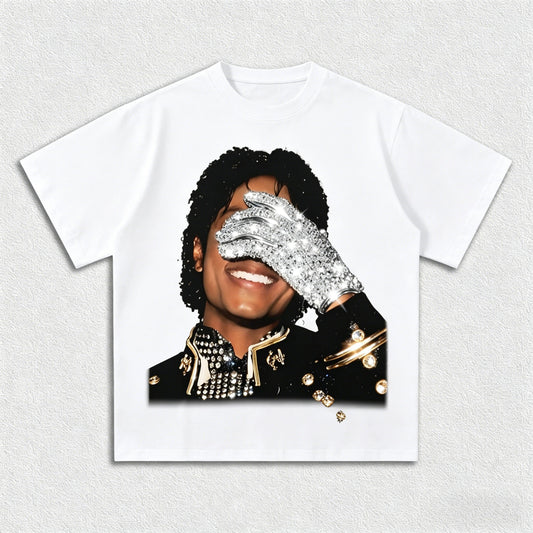Summer Men'S MJ Michael Jackson Printed Cotton Neutral O-Neck Short Sleeve Men'S and Women'S Fashion Hip Hop T-Shirt Fan Gift