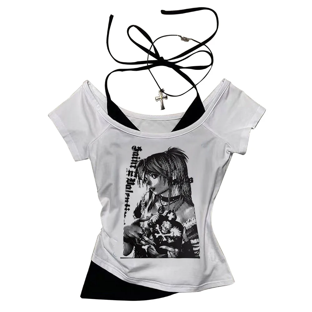 Midnight Anime Crop Tee