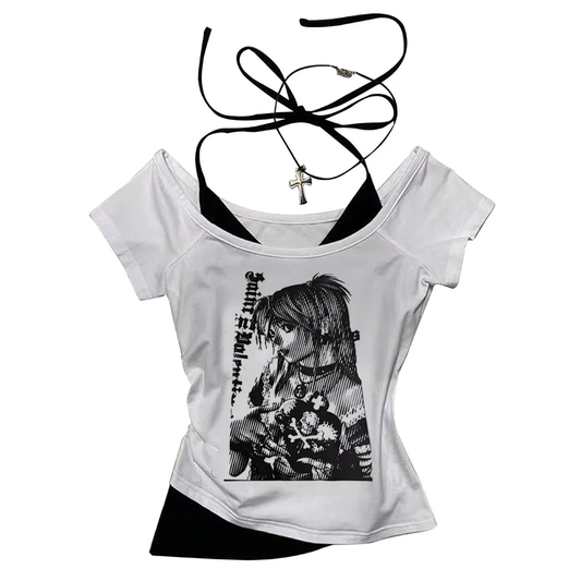 Midnight Anime Crop Tee
