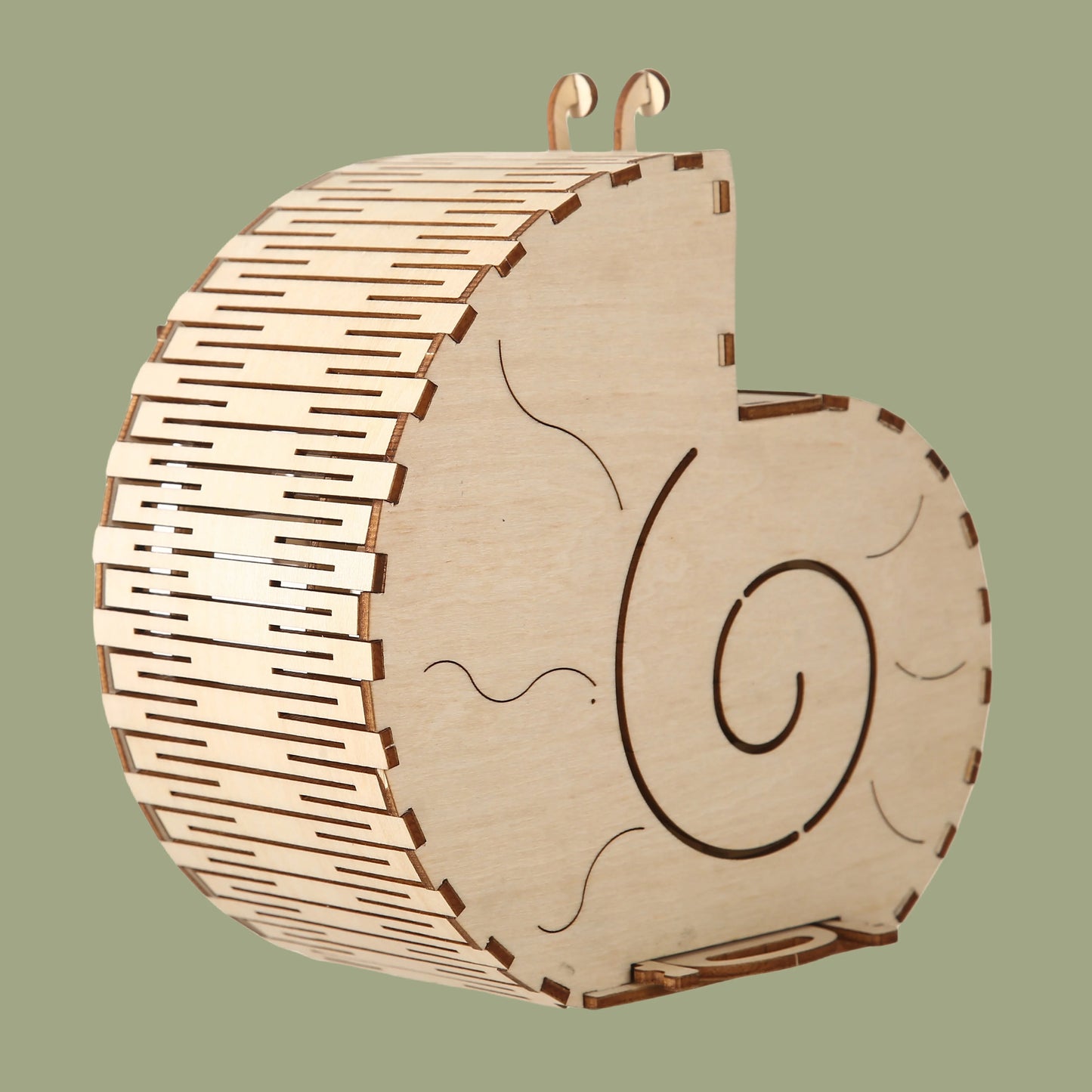3D Wooden DIY Three-Dimensional Snail Piggy Bank Puzzle Adult Unzipping Assembled Holiday Gift Decoration Model