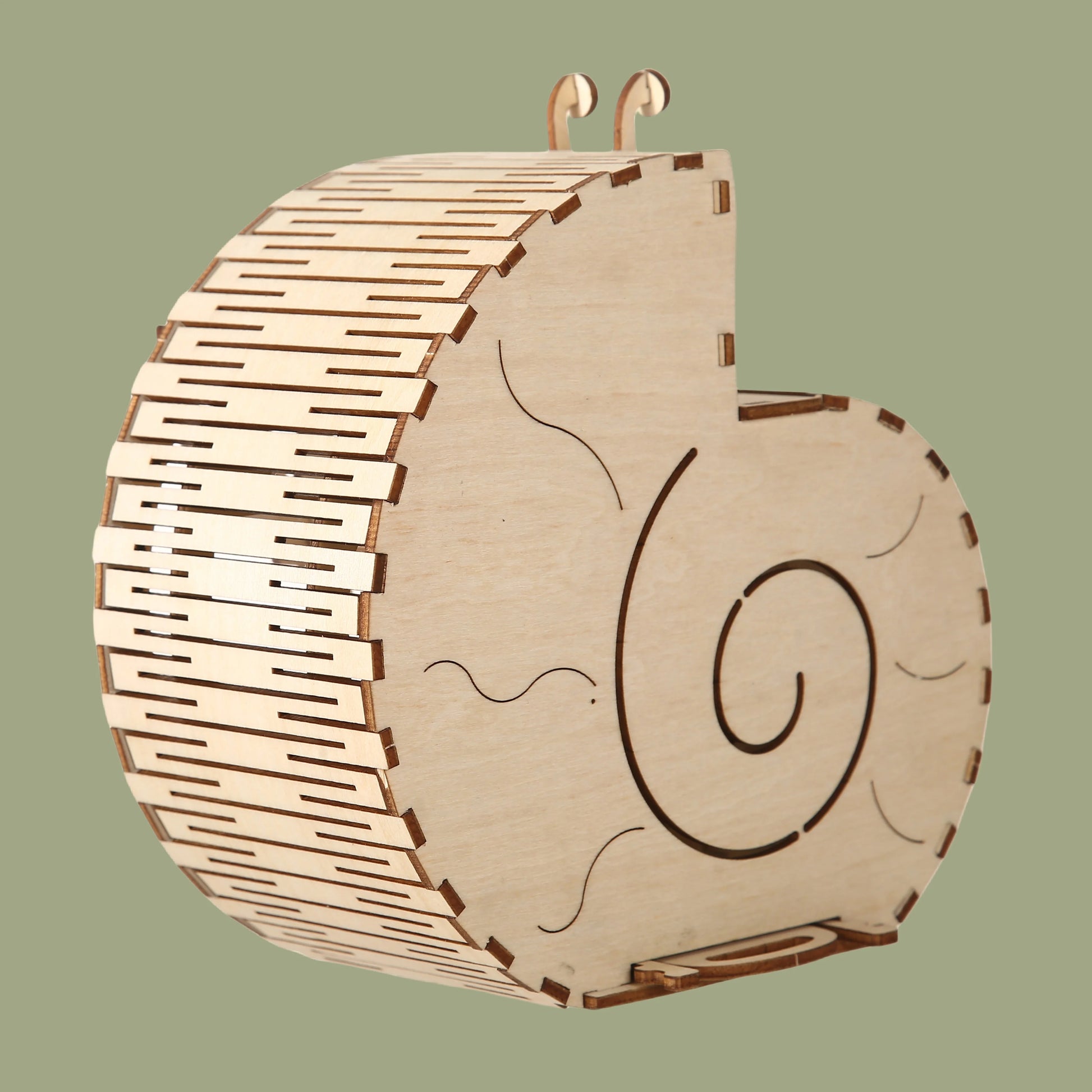 3D Wooden DIY Three-Dimensional Snail Piggy Bank Puzzle Adult Unzipping Assembled Holiday Gift Decoration Model