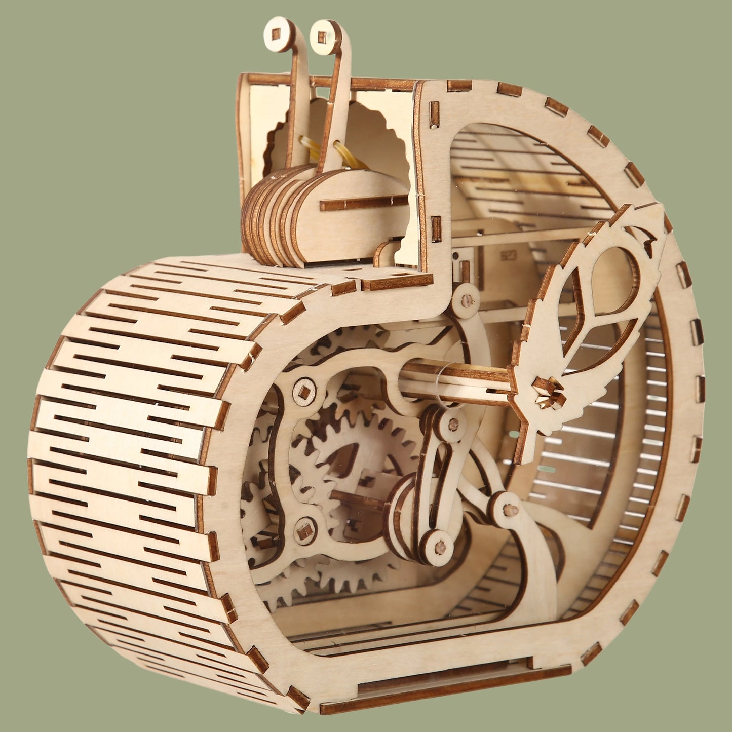 3D Wooden DIY Three-Dimensional Snail Piggy Bank Puzzle Adult Unzipping Assembled Holiday Gift Decoration Model