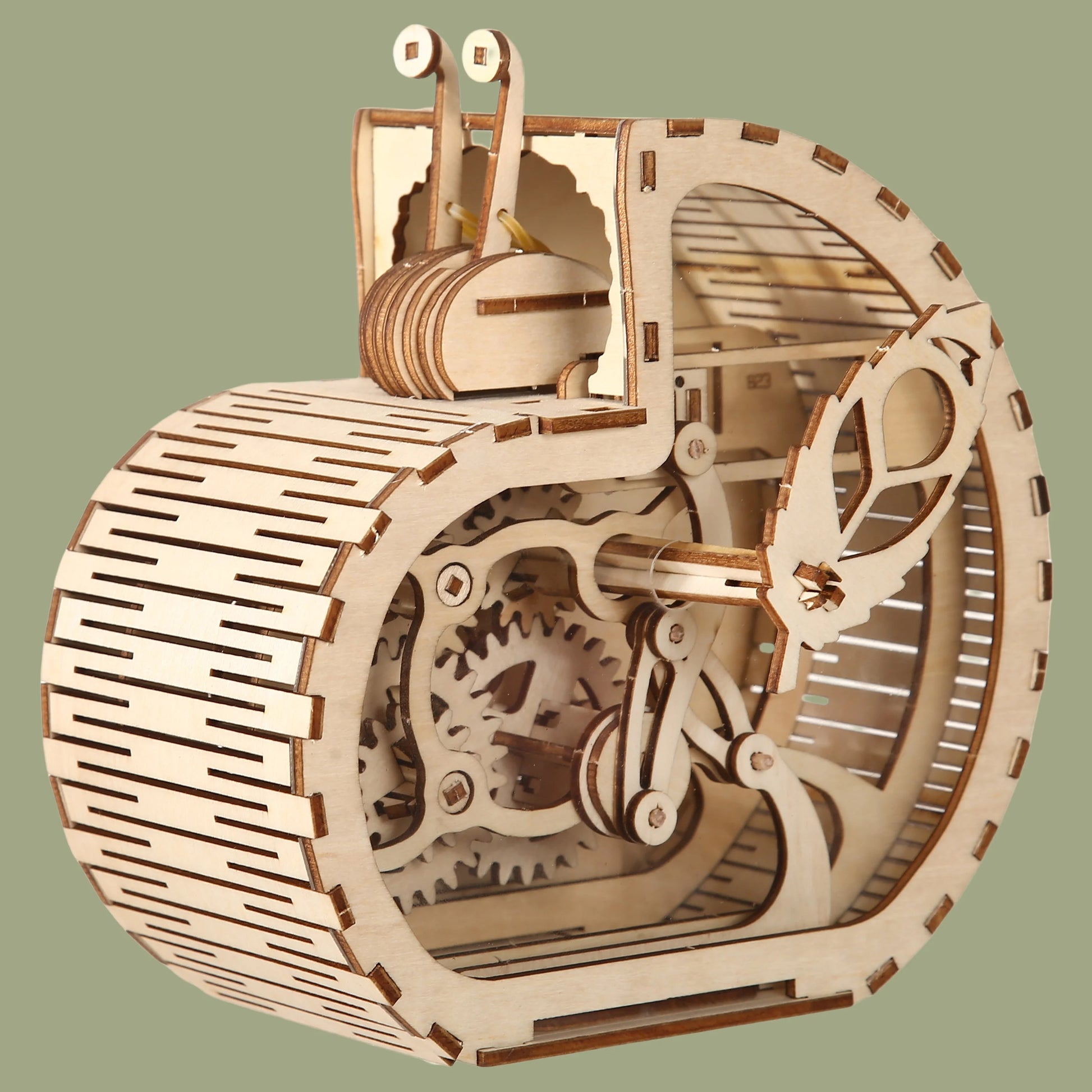 3D Wooden DIY Three-Dimensional Snail Piggy Bank Puzzle Adult Unzipping Assembled Holiday Gift Decoration Model