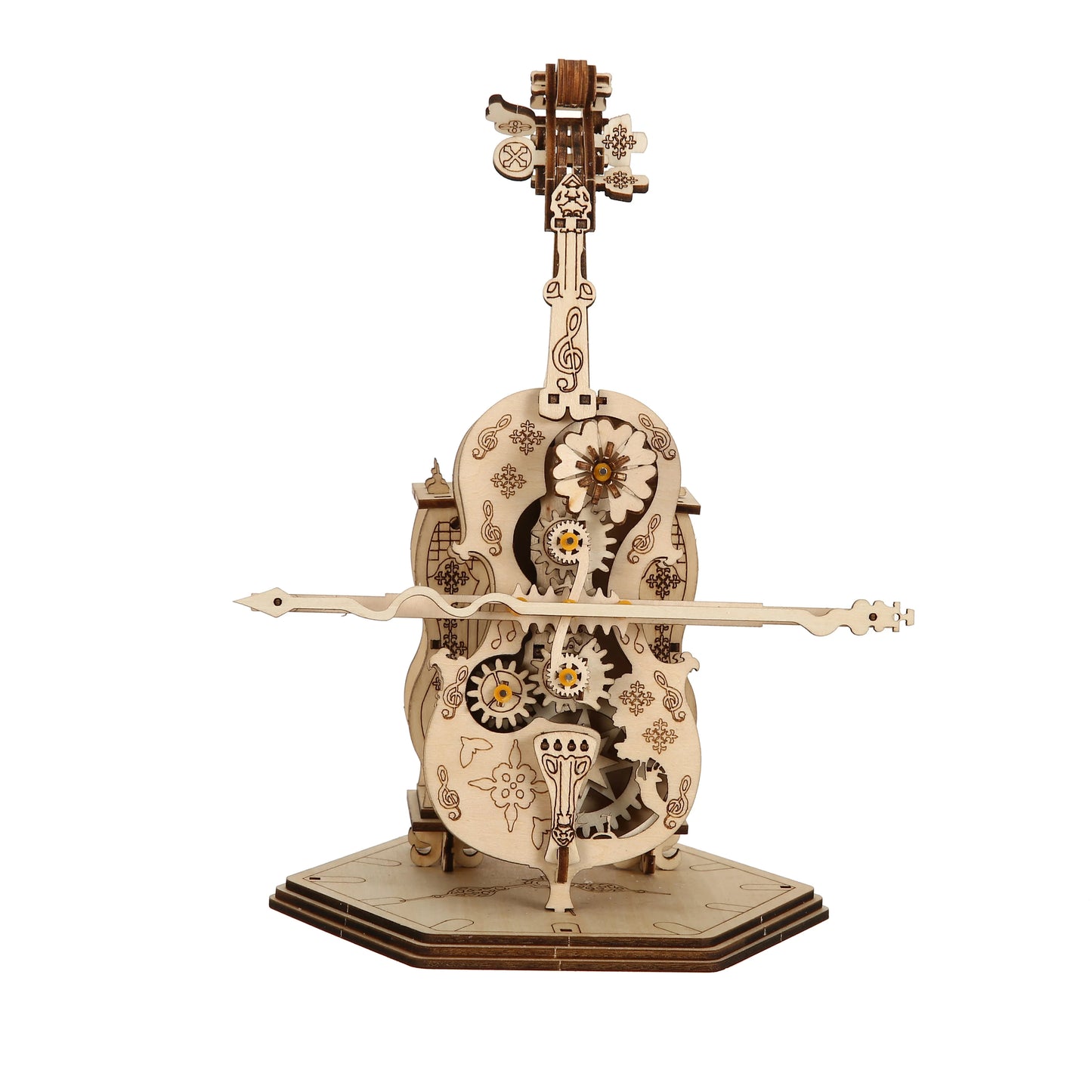 Violoncello 3D Car Wooden Puzzle, Scale Model, DIY Model Kit, Handcraft Gift, Home Decoration, Mechanical Model Kit, Birthday/Ch