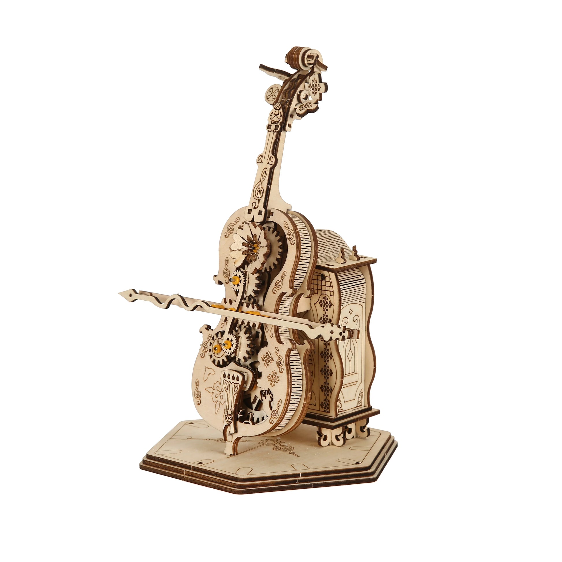 Violoncello 3D Car Wooden Puzzle, Scale Model, DIY Model Kit, Handcraft Gift, Home Decoration, Mechanical Model Kit, Birthday/Ch