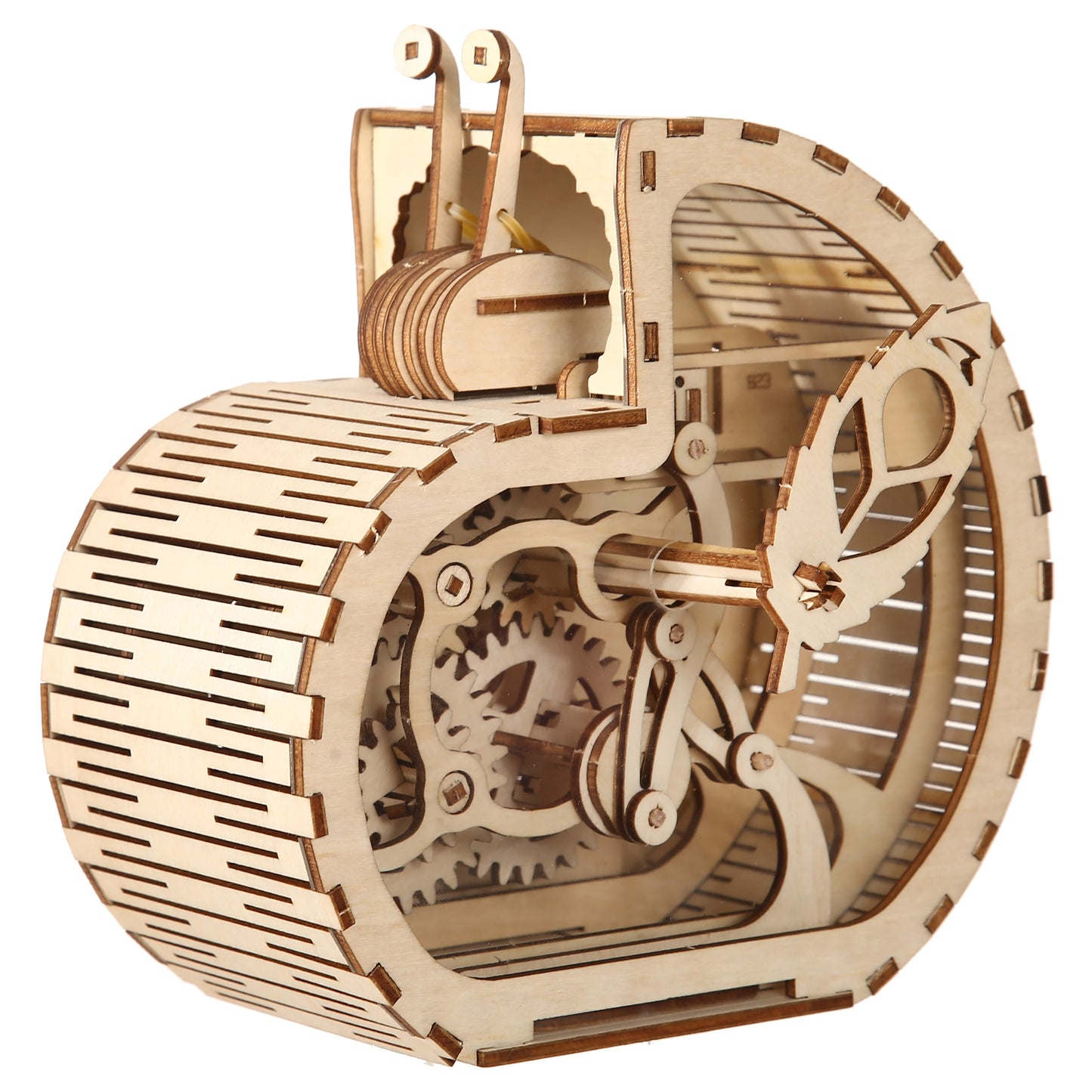 3D Wooden DIY Three-Dimensional Snail Piggy Bank Puzzle Adult Unzipping Assembled Holiday Gift Decoration Model