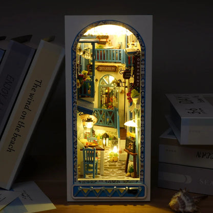 1Pc,Diy Book Nook Kit,Assembly Model Kit,Bookshelf Decor,Home Decor Micro Model,The Perfect Gift for Teenagers and Adults