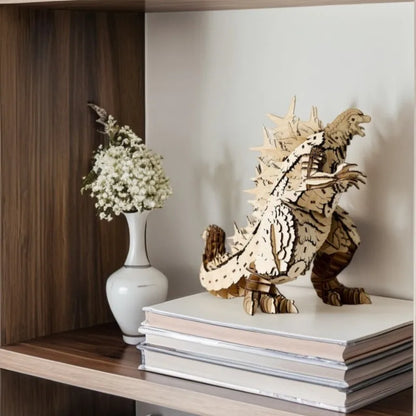 3D Wooden Puzzle King of Monsters, DIY Wooden Blocks Assembly Kit for Adult Collectors, Creative Desktop Decoration Gift