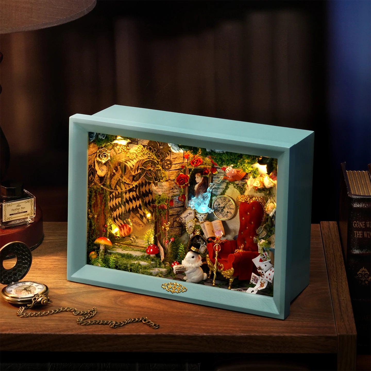 Photo Frame Decoration Set, 3D Puzzle Assembly Building Model DIY Handmade Toy Micro House Set, Room Bedroom Decoration