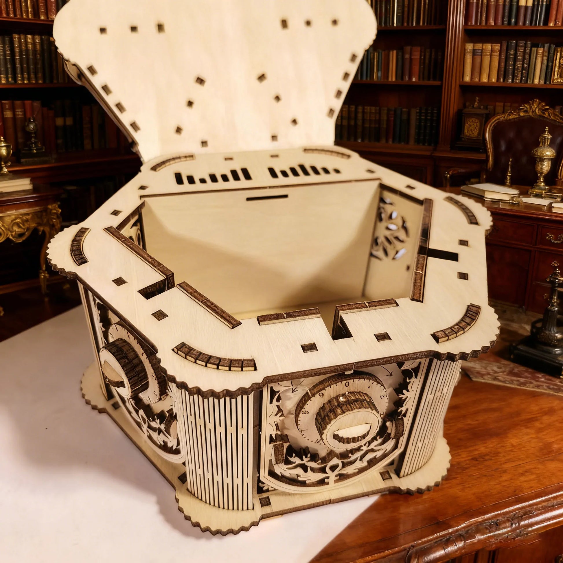 DIY Wooden Jewellery Box Model Kit 3D Puzzle Construction Fun Set Wooden Building Blocks the Perfect Gift Festive Gift