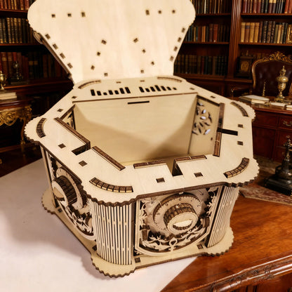 DIY Wooden Jewellery Box Model Kit 3D Puzzle Construction Fun Set Wooden Building Blocks the Perfect Gift Festive Gift