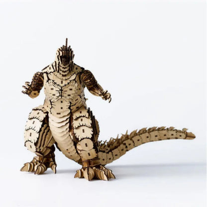 3D Wooden Puzzle King of Monsters, DIY Wooden Blocks Assembly Kit for Adult Collectors, Creative Desktop Decoration Gift