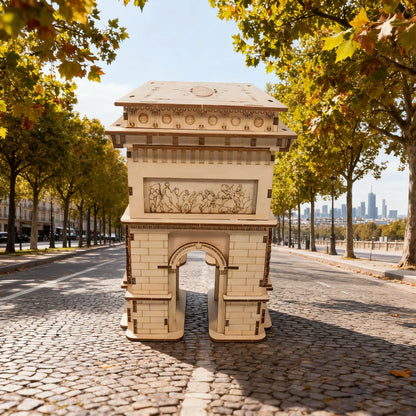 Wooden Triumphal Arch 3D Puzzle Model DIY Creative Assembly Kit Home Decor Handcrafted Model Festive Gift