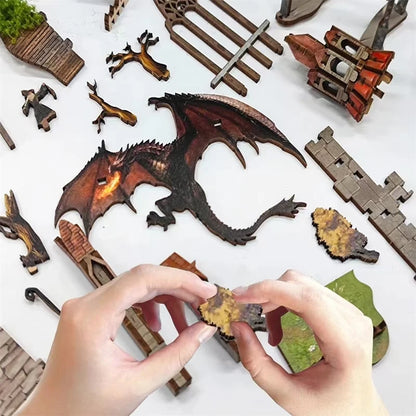 Retro Wooden DIY Book Nook Shelf Insert Miniature Kits the Magic Ring Bookshelf Home Bookend Decoration Adults Handmade Gifts
