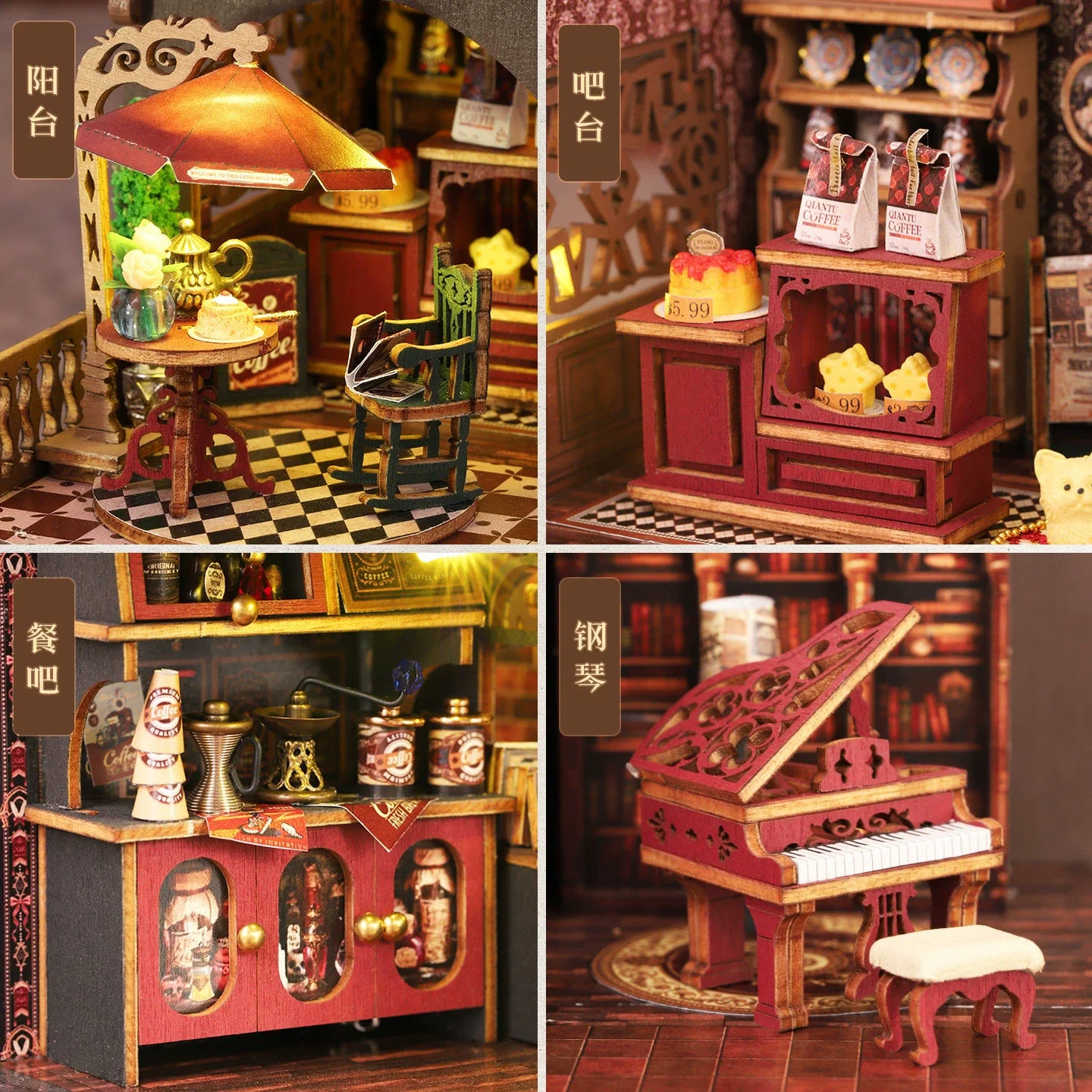 New DIY Big Doll House Case Wooden Miniature Furniture Dollhouse Handmade Model Assembly Toys for Children Girls Birthday Gifts